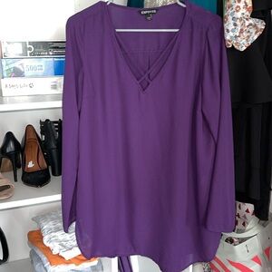 Purple oversized blouse